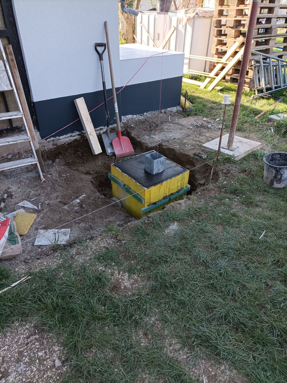 Punktfundament für Dachverbreiterung